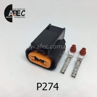 Авто разъём гнездовой 2-х контактный KUM PB625-02027 для туманок Aveo CHEVROLET Авто разъём гнездовой 2-х контактный KUM PB625-02027 для туманок Aveo CHEVROLET